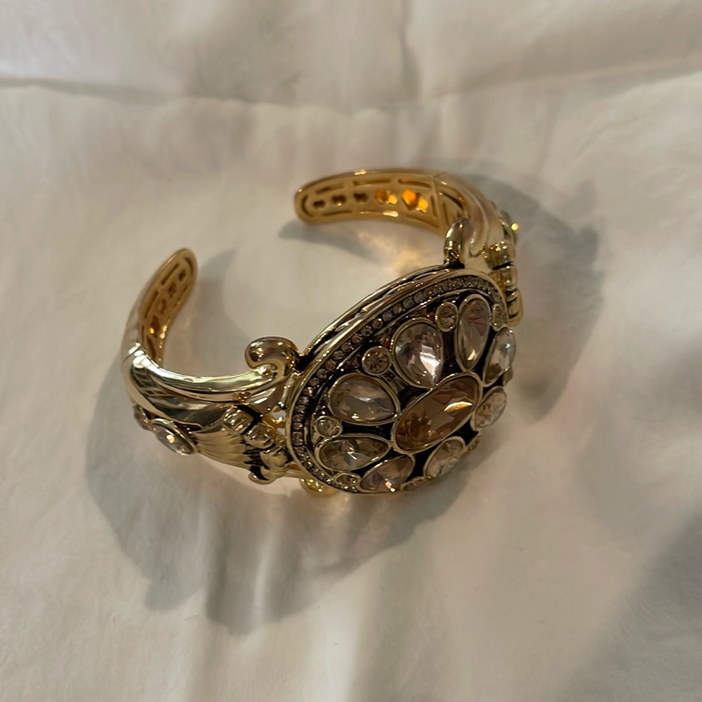Akkad crystal cuff statement bracelet Swarovski style